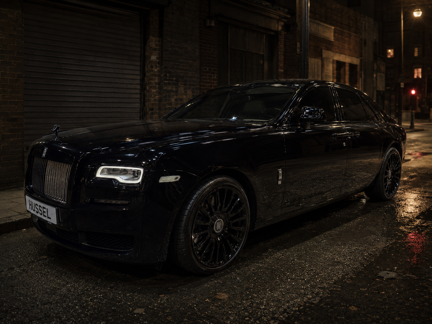Rolls-Royce Ghost, black on black — corporate and business hire